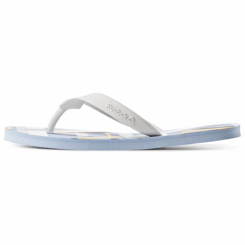 Papuci Reebok Cash Flip Dama Albastri/Aurii/Gri/Albi Romania CM9083HT